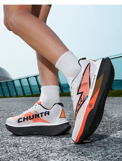 Zapatillas de running con placa de carbono para maratón, para hombre y mujer, deportivas especializadas, transpirables, ligeras y cómodas Chunta