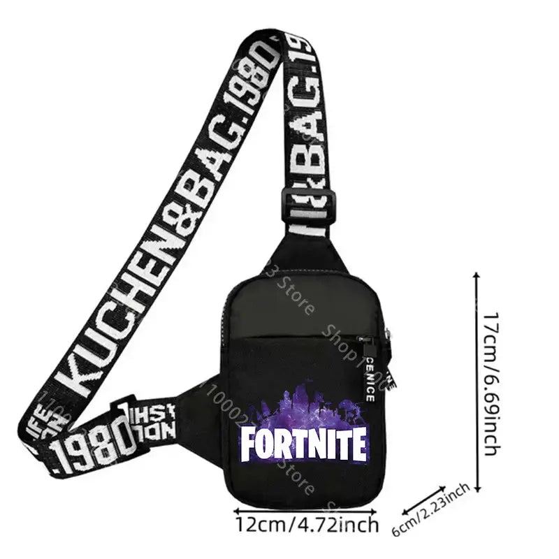Fortnites Adult Shoulder Bag Sports Casual Lightweight Mini Phone Bags Cartoon Game Figure Printed Men Crossbody Chest Pack Gift
