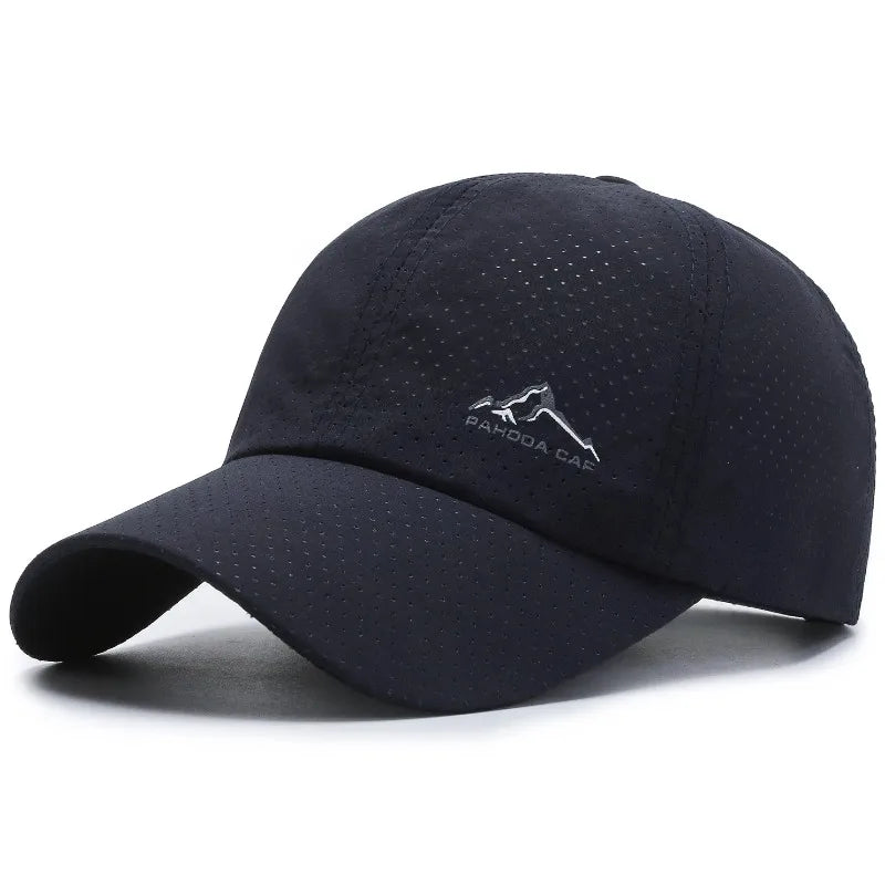 Unisex Perforated Running Cap - for Hiking&Outdoor Activities Quick Dry UV Protection Sports Hat  Lightweight Adjustable Sun Hat