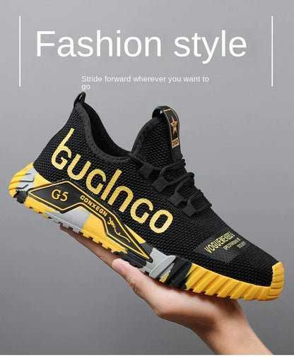 Runing Sport Fashion High Top Sneakers Zapatillas De Deporte Men Casual Mesh Shoes Light Soft Breathable Vulcanize Shoes