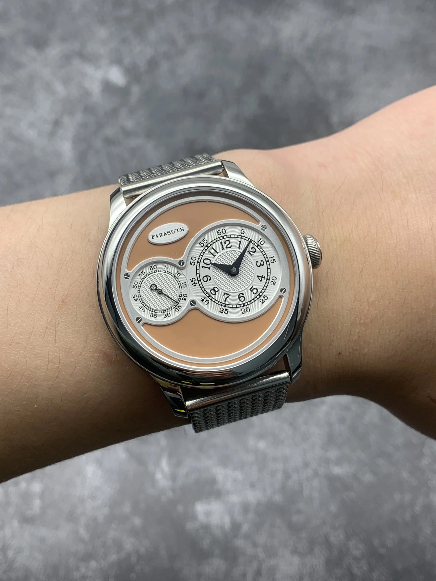 FARASUTE New Casual Fully Automatic Mechanical Men Watch Luxury Sapphire Stainless Steel Wristwatch 5Bar Waterproof Reloj Hombre