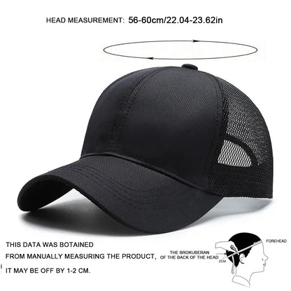 Unisex Solid Color Baseball Net Caps Spring and Summer Outdoor Adjustable Casual Hats Sunscreen Hat Sports Cap