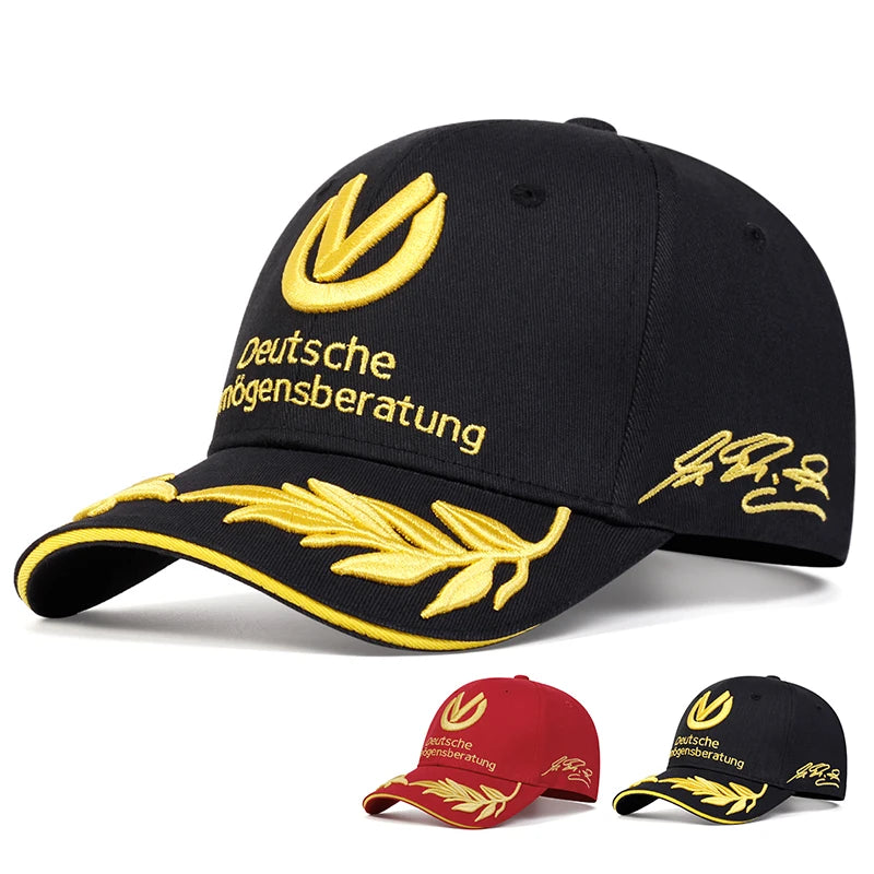 Unisex Gold Letter Embroidery Baseball Caps Spring and Autumn Outdoor Adjustable Casual Hats Versatile Snapback Sunscreen Hat