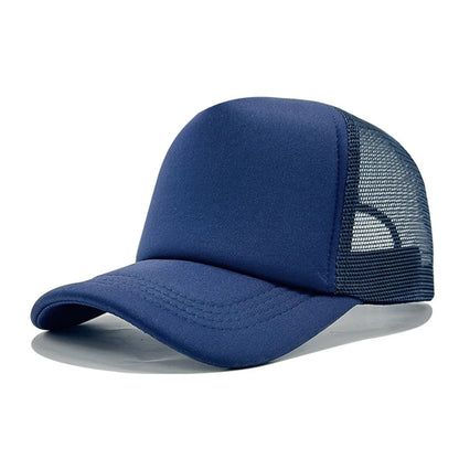 Unisex kapa, ležerna jednobojna mrežasta bejzbol kapa, podesiva s kopčom, snapback kape za žene i muškarce, hip hop trucker kapa, ulična moda, kapa za tatu