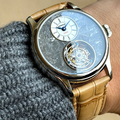 Merkur 100% Tourbillon Watch Men's Titanium Ice Flower Dial Sapphire Watch For Men Mechanical Wristwatches Relogio Masculino