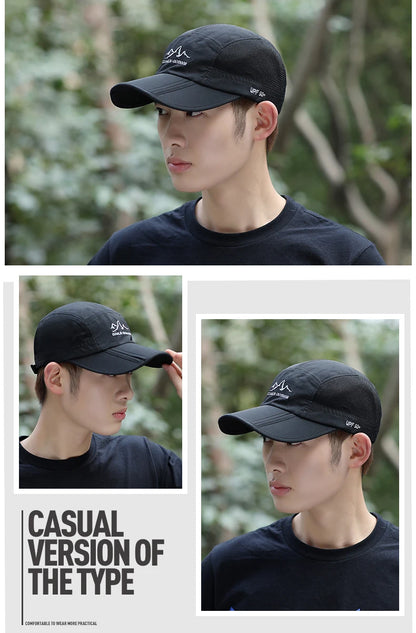 NIXHIT Outdoor Sports Foldable Thin Breathable Quick Drying Women Men's Baseball Cap Hiking Fishing Mountaineering Hat A246
