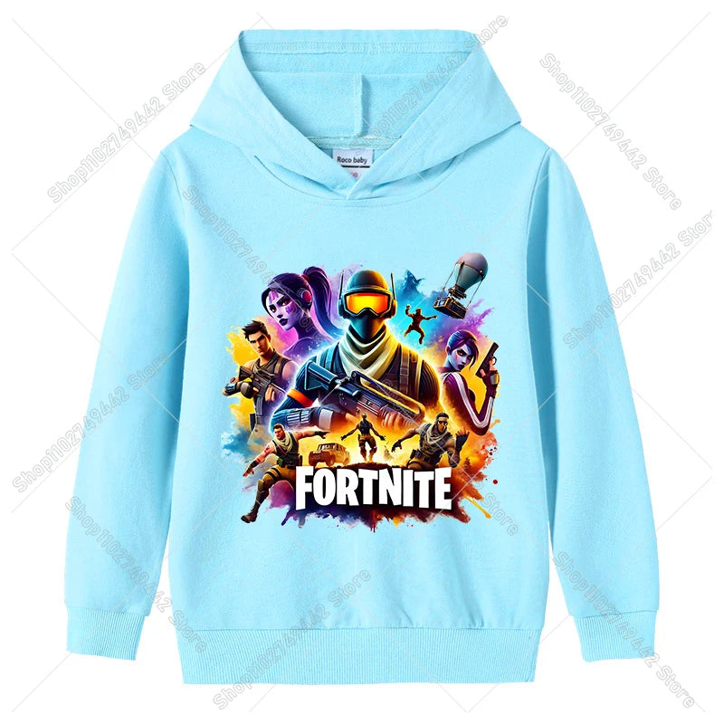 Dječja hoodie majica Fortnites za jesen, dukserica s kapuljačom za dječake i djevojčice, tanka trenirka, pulover dugih rukava, sportska dječja odjeća