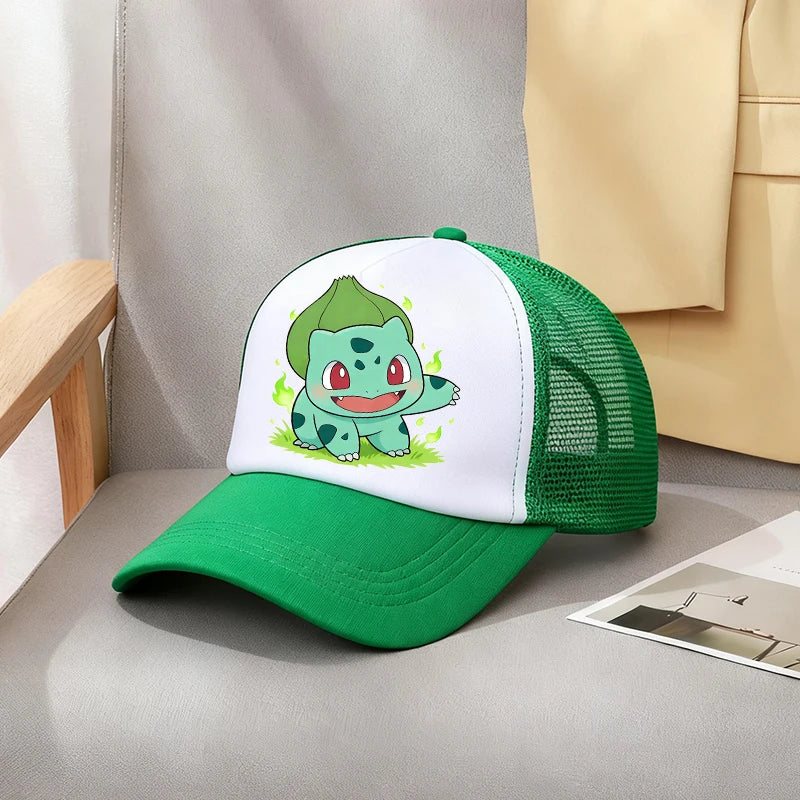 Pokemons Baseball Cap Boys Girl Pikachu Cartoon Character Hat Anime Canvas Hats Sport Outdoor Casual Sunshade Caps Birthday Gift