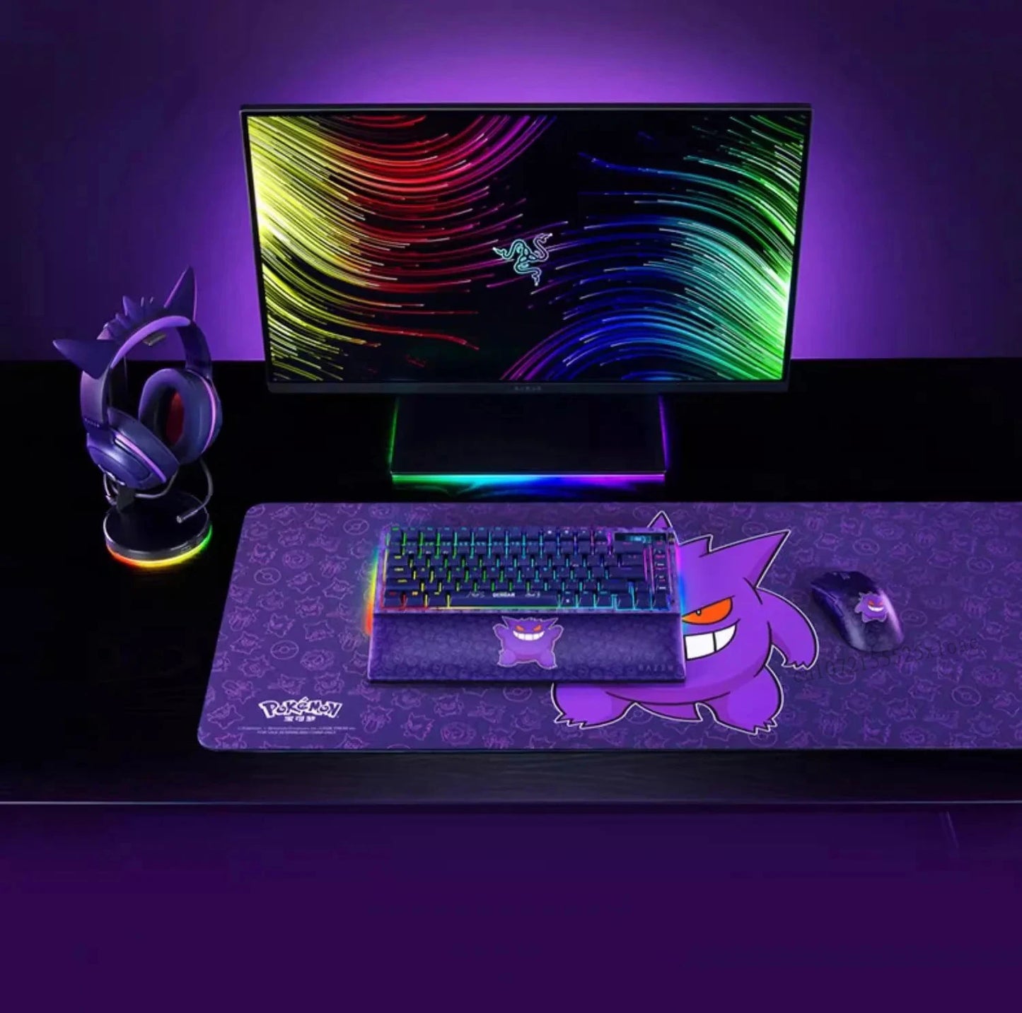 Razer Pokémon Gengar Edition Kraken Kitty V2 RGB Gaming Headset – USB Wired, TriForce 40mm Drivers, HyperClear Cardioid Microphone Gaming Headphones