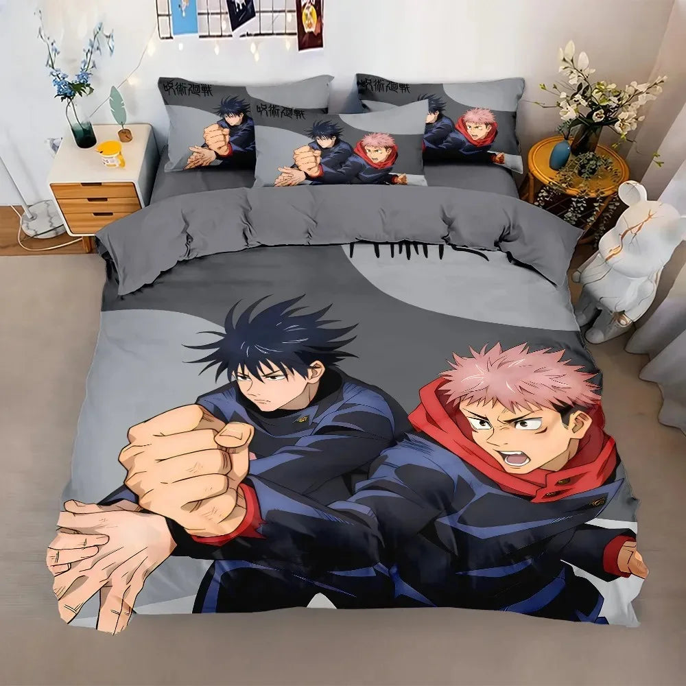 Znani japonski kompleti posteljnine z motivi iz animejev, komplet posteljnine Jujutsu Kaisen, komplet posteljnine Satoru Gojo za najstnike, fante in odrasle