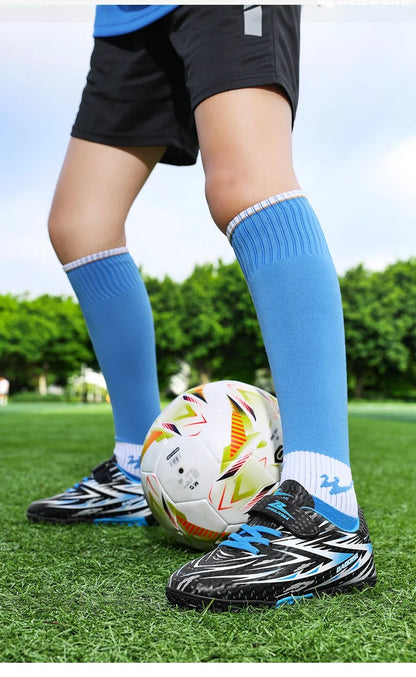 Nouvelles chaussures de Football enfants antidérapant société crampons chaussures de Football enfants salle terrain de Football bottes rapide professionnel Sneaker28-39