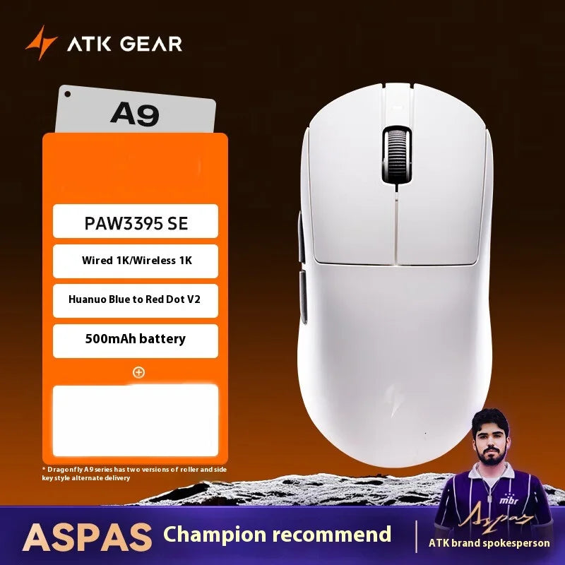 Безжична геймърска мишка ATK A9 Plus A9/A9 SE/A9 Pro Tri Mode 8K, лека A9 Ultimate E-sports, PC подарък, персонализирана