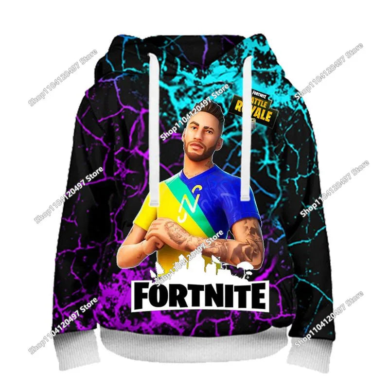 2025 New Fortnite 3D Printed Unisex Hoodie Casual Coat Game Peripheral Cosplay Children Clothing Gifts
