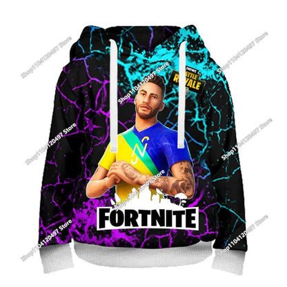 2025 New Fortnite 3D Printed Unisex Hoodie Casual Coat Game Peripheral Cosplay Children Clothing Gifts