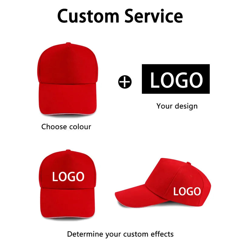 Customized logo printed men's baseball cap casual cap wheat ear men's solid color snap cap sports cap women's baseball cap