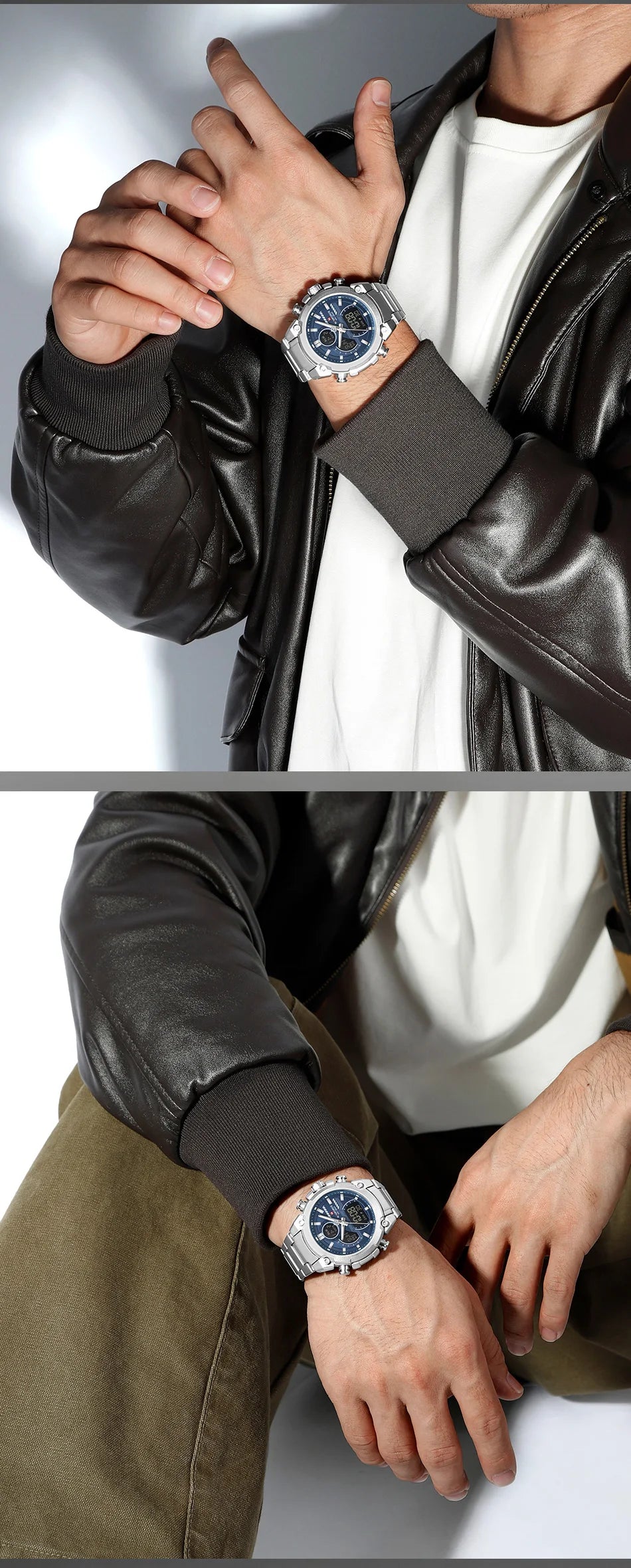 NAVIFORCE New 2026 Wristwatch For Men Bussiness Original Design Waterproof Digital Fashion Normal Watches Male Relogio Masculin