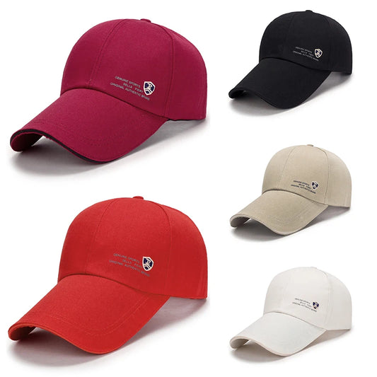 Spring Summer Baseball Cap Embroidered Canvas Sun Hat Outdoor Sports Cap Mens Hat for Fish Fashion Long-brimmed Golf cap 2022