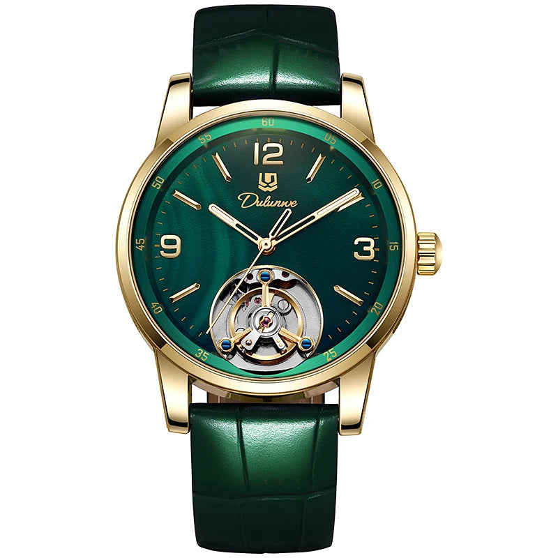 Мъжки спортен часовник с турбийон, автоматичен, механичен, водоустойчив, луксозен ръчен часовник от висок клас