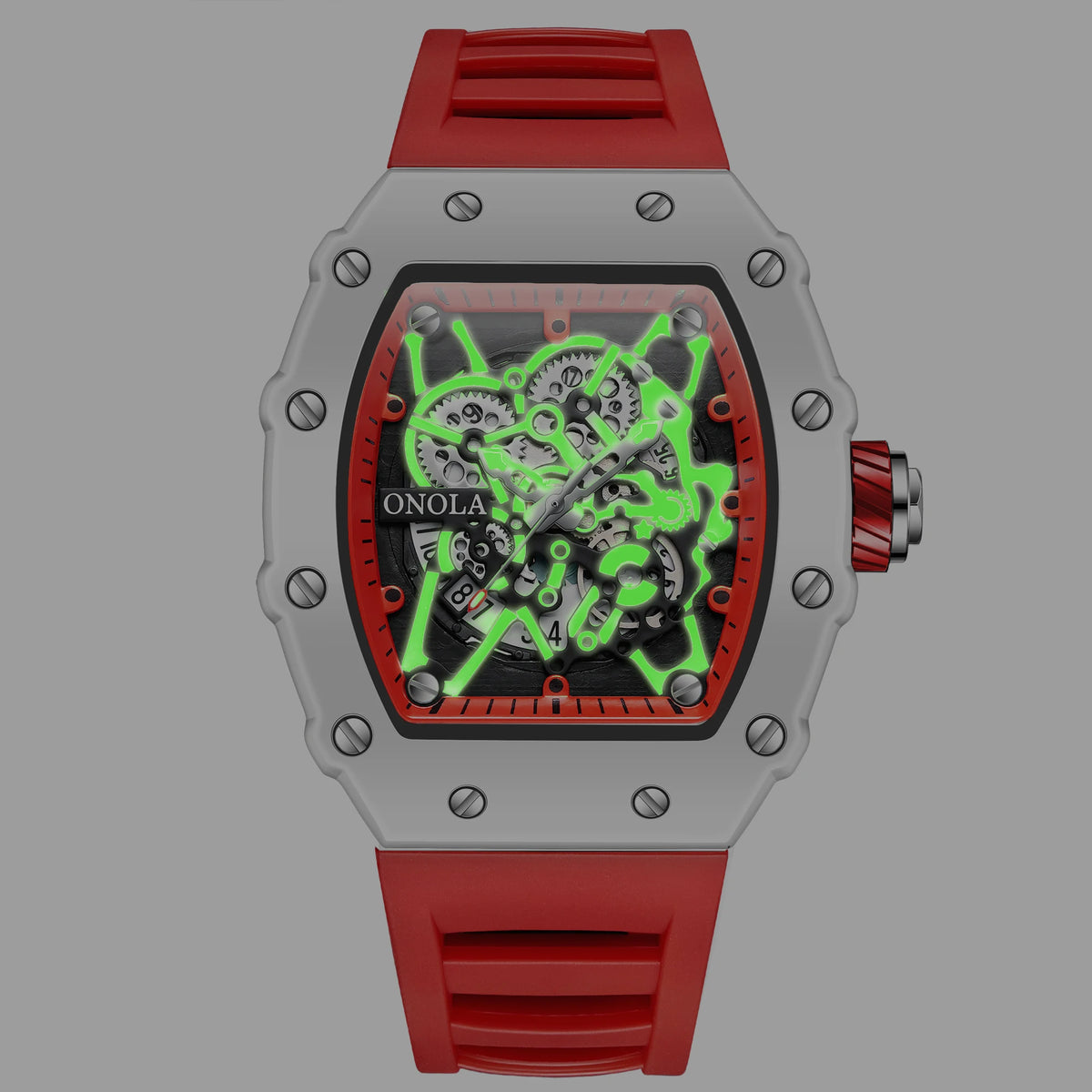 TOP Hot Selling Men Watch Fashion Brand ONOLA Quartz Silicone Tape Watches men Clock