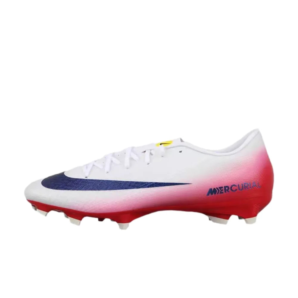 Botas de fútbol Nike Mercurial Vapor 16 Elite LV8 para hombre, FG: suaves, cómodas, para césped natural, blanco/azul HV4887-100
