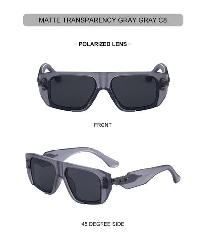 Polarized Steampunk Square Sunglasses Men 2026 Luxury Brand Punk Big Frame Driving Sun Glasses Fashion Eyewear For Male Shades