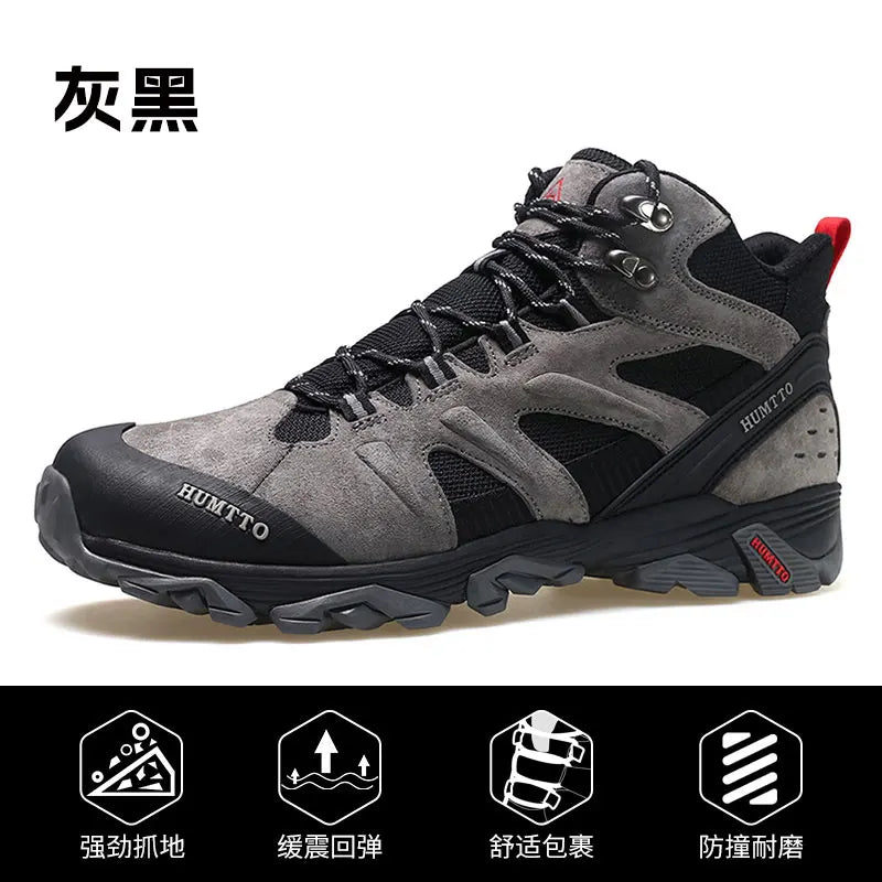 HUMTTO Zapatillas de senderismo para hombre, calzado de invierno para deportes al aire libre, escalada y caza, zapatillas de trekking cálidas para mujer, botines tácticos