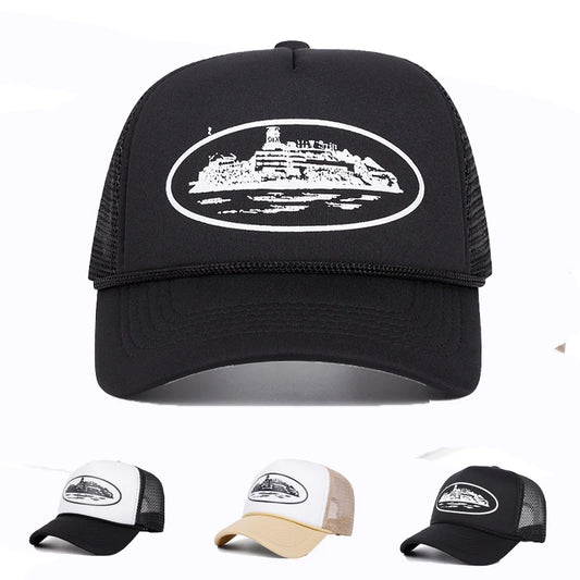 New Letter Embroidery Baseball Hats New Unisex Hip Hop Breathable Personal Sunshade Mesh Versatile Street Fashion Trucker Caps