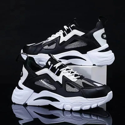 Spring New Style Breathable Thick Bottom Heightening Sports Dad Shoes Men Korean Version Trendy Casual Shoes Autumn Model