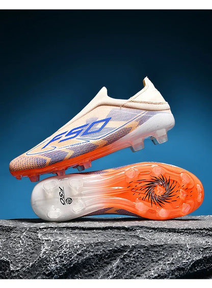 Nouvelles chaussures de football pour hommes, idéales pour les matchs en salle, chaussures de football légères et très vendues, crampons de haute qualité pour terrain en herbe, baskets mi-hautes antidérapantes pour l'ex