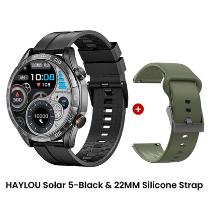 HAYLOU Solar 5 Smart Watch 1.58'' AMOLED Display Smart Watch Voice Calling 24H Health Monitoring 100+ Sport Modes Smartwatch