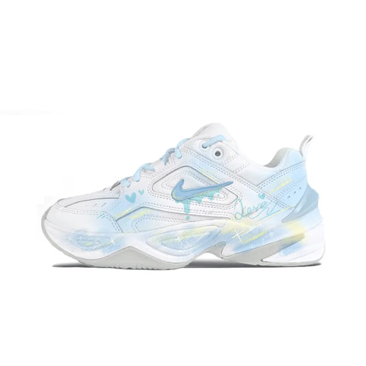 Personalizované tenisky Nike M2K Tekno Dreamy Island Fresh – ručně malované dámské nízké retro běžecké tenisky