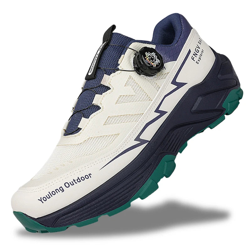 Scarpe da trekking traspiranti da uomo — Fibbia girevole, suola antiscivolo
