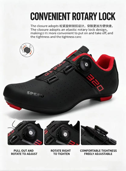 Sapatilhas de ciclismo MTB novas para homem, sapatilhas desportivas de ciclismo com sistema de bloqueio automático, estrada e velocidade, sapatilhas de ciclismo para mulher compatíveis com cleats SPD
