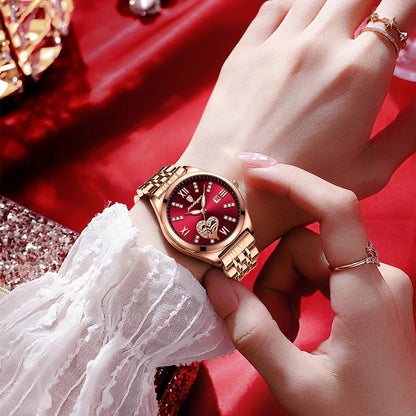 POEDAGAR Top Luxury Woman Watches Waterproof Luminous Date Stainless Steel Women's Quartz Wristwatch Elegant Dress Ladies Watch