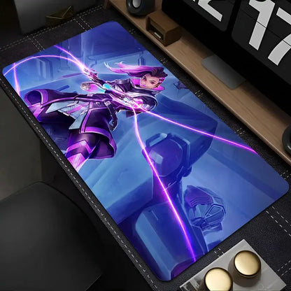 Tappetino mouse PC Overwatch Sombra sexy, tappetino per laptop viola kawaii con ragazza anime, tappetino per tastiera, accessori gaming, tappetino da scrivania per gamer