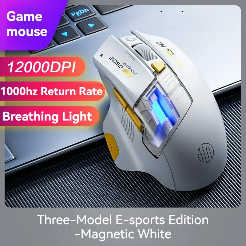 Inphic A9 Explorer V2 Three-mode Gaming Mouse Indicator DPI Adjustable Macro-driver Ergonomics 12000DPI   1000Hz rate of return