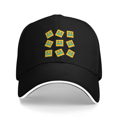 Geometry Gaming Cube Dash Baseball Caps Hip Hop Extreme Demon Sandwich Cap Unisex Style Adjustable Dad Hat Running Golf