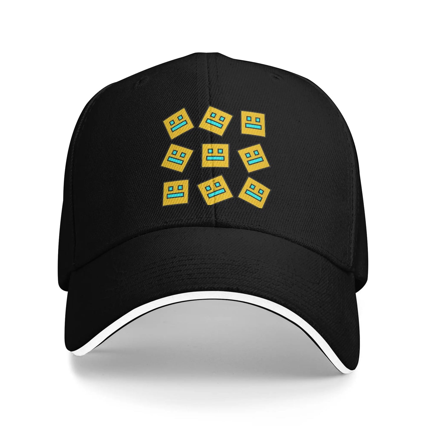 Geometry Game Dash Baseball Cap Casual Unblocked Level Sandwich Hat for Men Women Breathable Headwear Activities