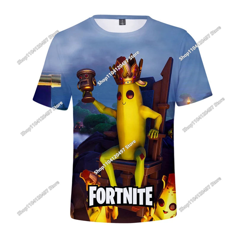 Children's Summer T Shirt Battle Royale Fortnite Hero Victory 3d T-shirt Tees Boys Girls Baby Clothes