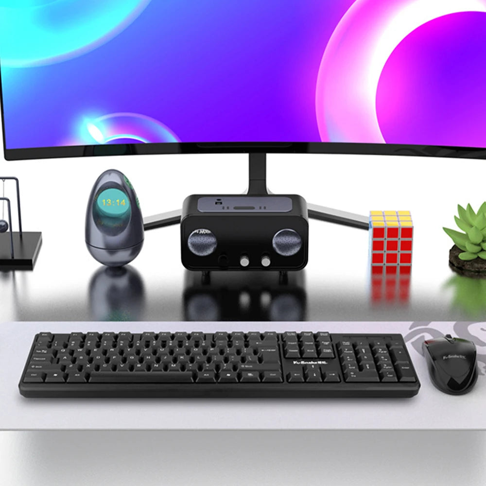 Nuova tastiera USB cablata per PC e notebook con mouse ottico cablato per Windows, Mac OS, desktop, laptop e PC