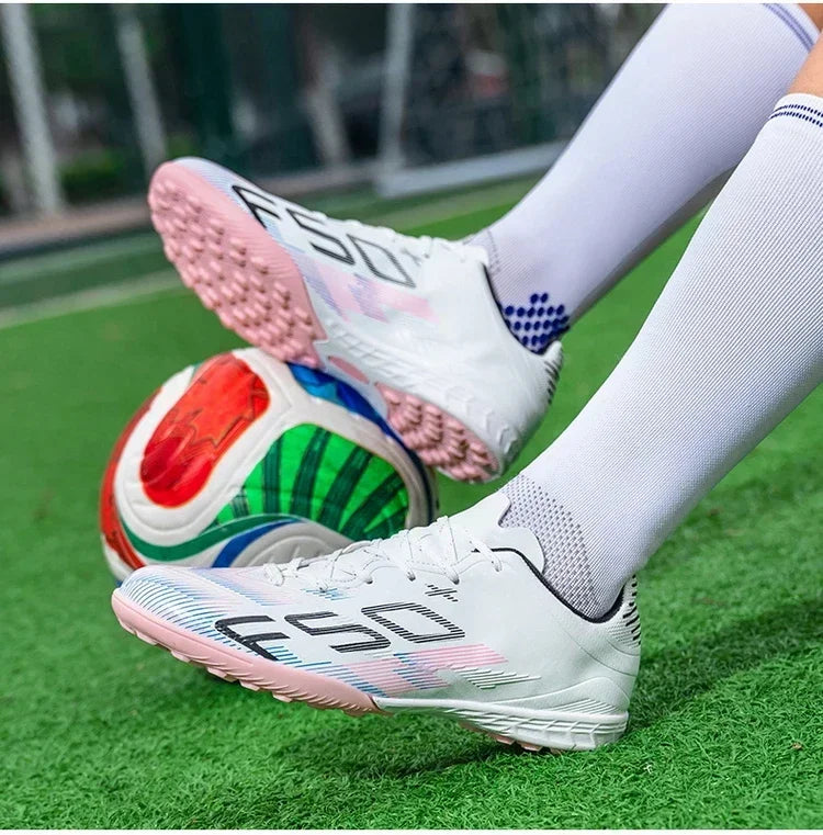 Nouvelles chaussures de football pour hommes, chaussures d'entraînement, chaussures de sport pour terrain gazonné, chaussures de football pour activités de plein air, baskets antidérapantes, chaussures professionnelles po