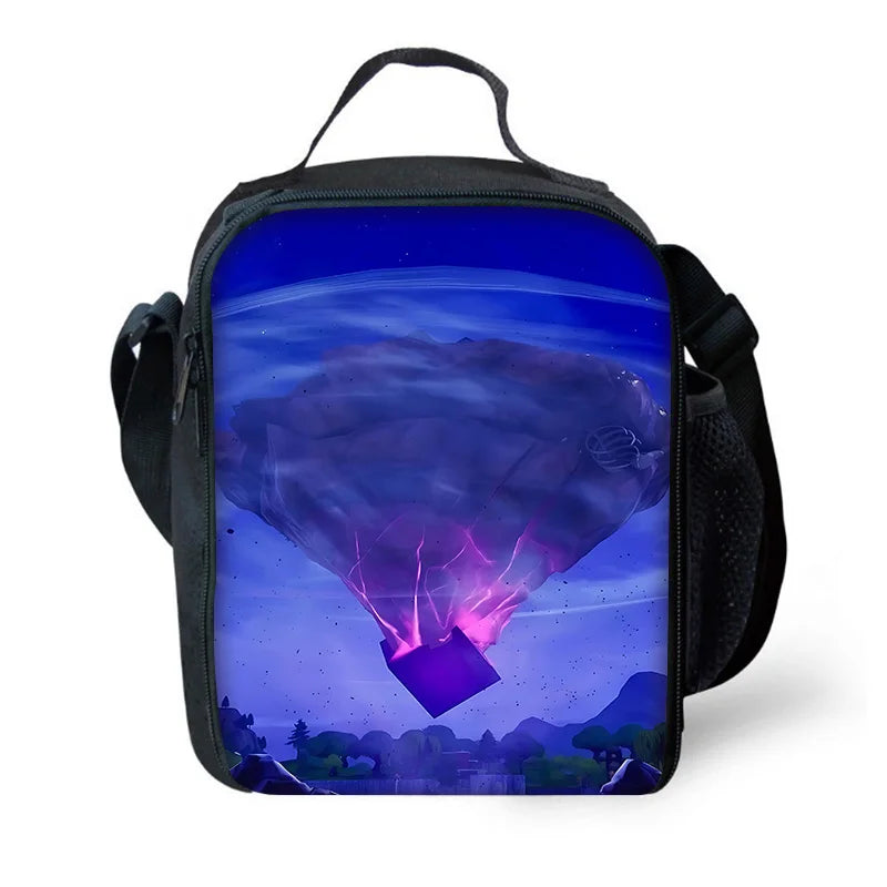 Bolsa térmica infantil FortniteS New Game, aislada y de gran capacidad, para niños y niñas, estudiantes, picnic al aire libre, lonchera refrigerante reutilizable
