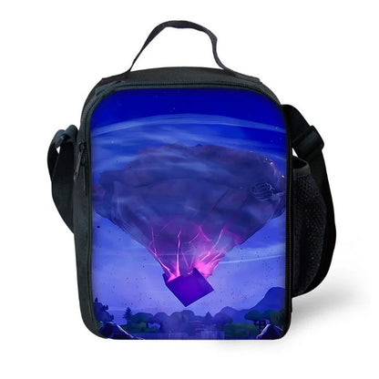 Bolsa térmica infantil FortniteS New Game, aislada y de gran capacidad, para niños y niñas, estudiantes, picnic al aire libre, lonchera refrigerante reutilizable