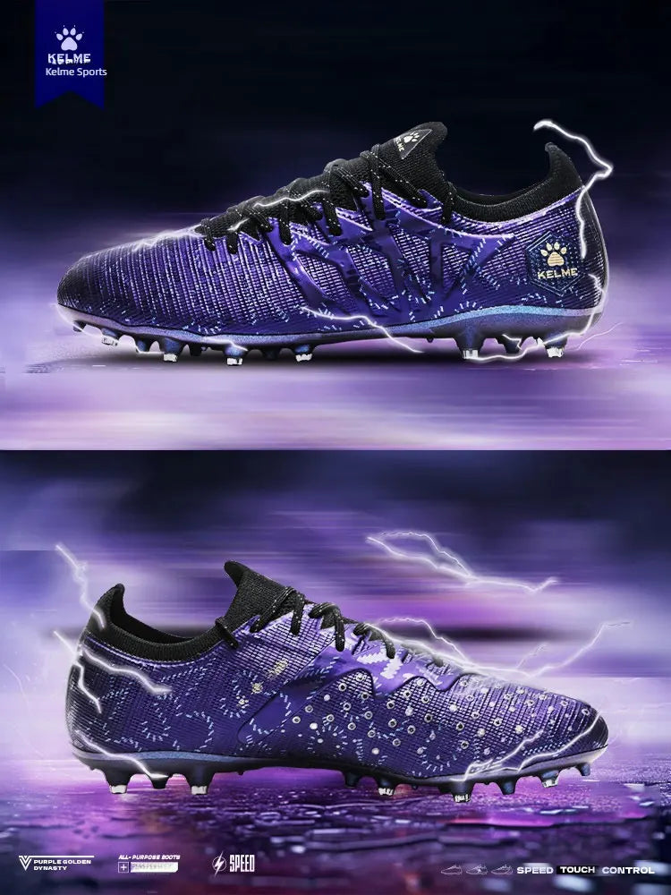 Chuteiras de futebol KELME Adulto para homem Disease Electric 3.0 com pitons curtos MG, profissionais para jogo e treino, respiráveis