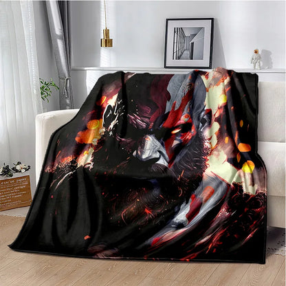 29 Style Kratos God of War Games Cartoon Blanket,Soft Throw Blanket for Home Bedroom Bed Sofa Picnic Travel Office Cover Gifts