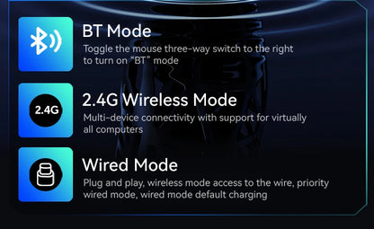 Bezprzewodowa mysz gamingowa Attack Shark R2 PAW3950 8K ze stopu magnezu, lekka mysz gamingowa Bluetooth Tri-Mode do gier/biura