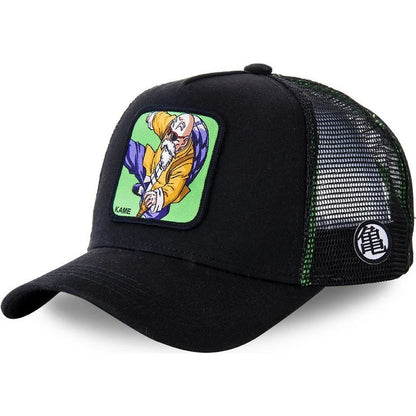 Czapka z motywem Dragon Ball Son Goku – letnia czapka podróżna z daszkiem, męska czapka z haftem w stylu hip-hopowym, z daszkiem przeciwsłonecznym, regulowana czapka typu trucker z siateczką