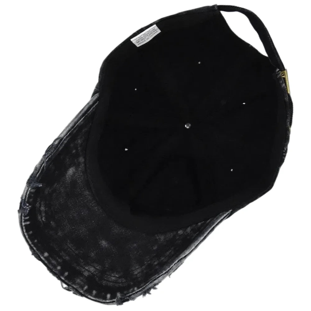 New Unisex Washed Cotton Cap High Quality Denim Plain Baseball Cap Men Women Adjustable Casual Outdoor Streetwear Fashion Hat