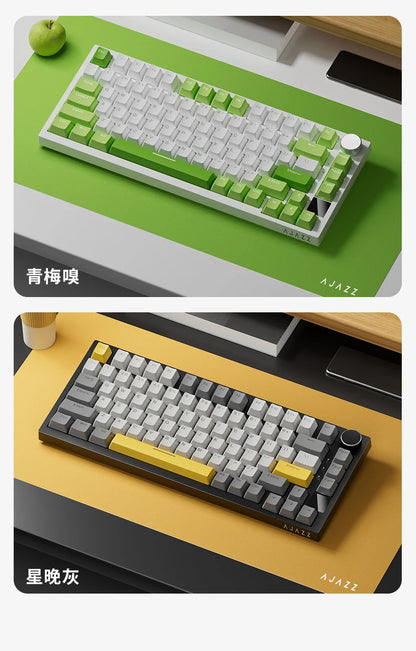 Teclado mecánico AJAZZ AK820 70% compacto/iluminación RGB/interruptores intercambiables en caliente, con conexión por cable, inalámbrica y Bluetooth