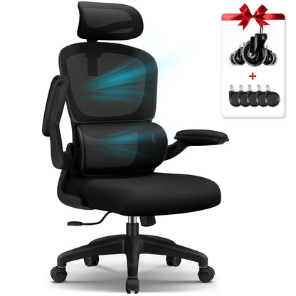 Daccormax office chair ergonomic,Desk chair,150kg capacity, adjustable headrest and armrests, Computer chair with lumbar support